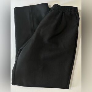 Alfred Dunner Solid Black Dress Pants Pull-On Elastic Waist Women's Plus Size 14